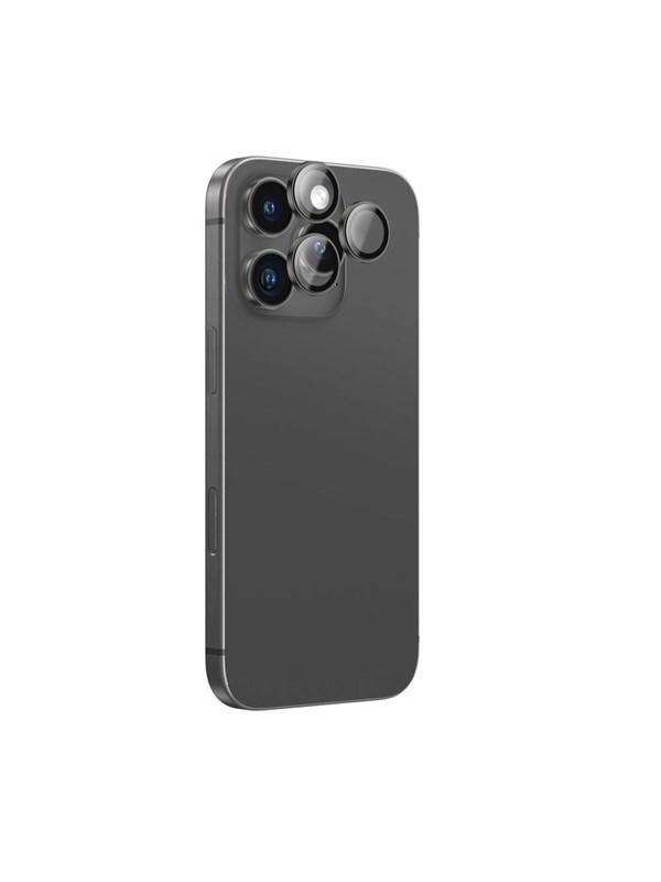 AmazingThing AR Aluminum 3 Lens Glass with Camera Lens Frame for iPhone 16 Pro / 16 Pro Max - Black