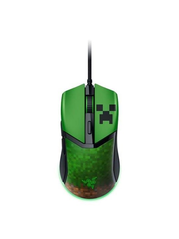 Razer Cobra Wired - Minecraft Edition - Gaming mus - Optisk - 6 - Grønn