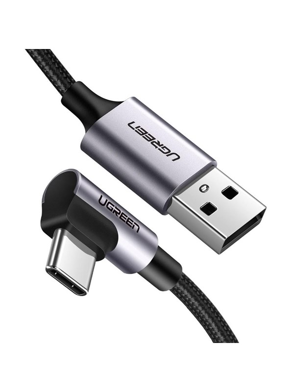 UGREEN Angled USB-C To USB-A Data Cable Black 1M