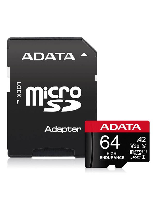 A-Data High Endurance MicroSD/SD - 100MB/s - 64GB