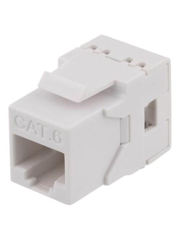 Deltaco MD-118 Cat6 Keystone jack LSA/110 termination plastic 180 White