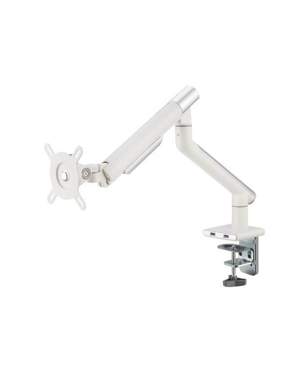 Alterzone Arm One USB Monitorarm i aluminium med 2 x 3.0 USB-porter, Hvit