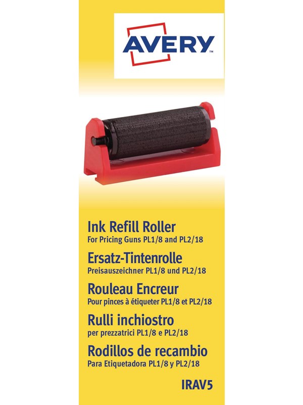 Avery Blekkpatroner til  prispistol , Til PL1/8 og PL2/18, 58 x 161 mm