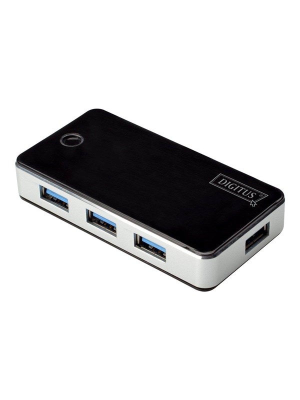 DIGITUS DA-70231 - hub - 4 ports USB-hub - USB 3.2 - 4 porter - Svart
