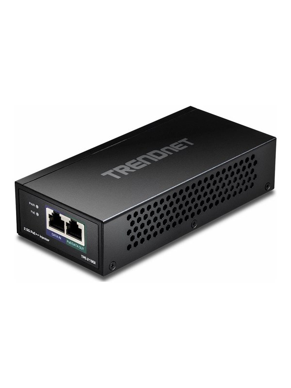 TRENDnet TPE-219GI 2.5G PoE++ Injector - Supplies PoE (15.4W) PoE+ (30W) or PoE++ (90W)