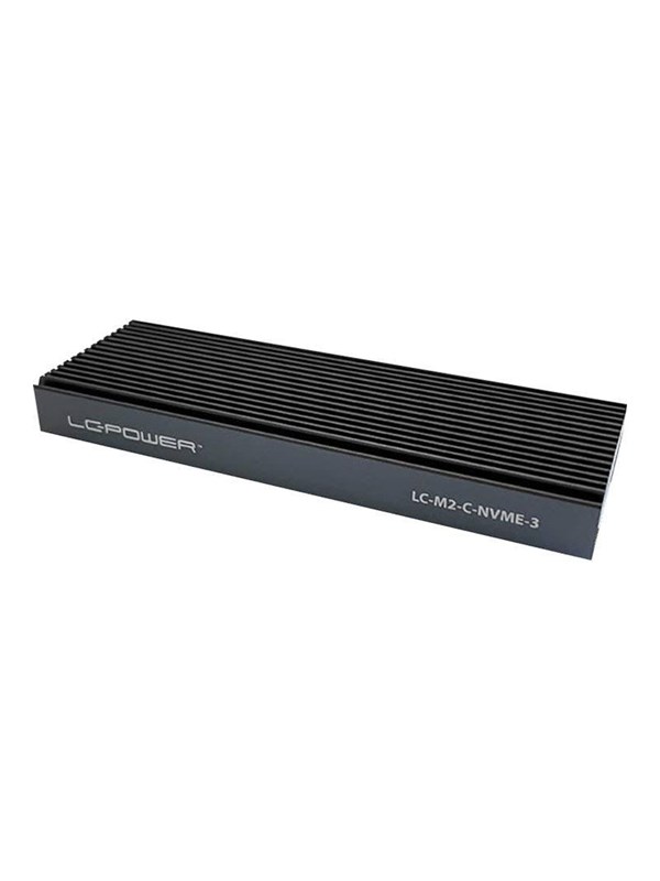 LC Power LC-M2-C-NVME-3 - storage enclosure - M.2 Card (PCIe NVMe &amp; SATA) - USB-C 3.2 (Gen 2x1)