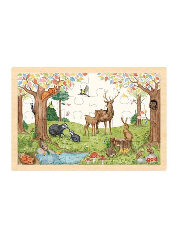 Goki Wooden Jigsaw Puzzle in the Forest 24 pcs. Tre
