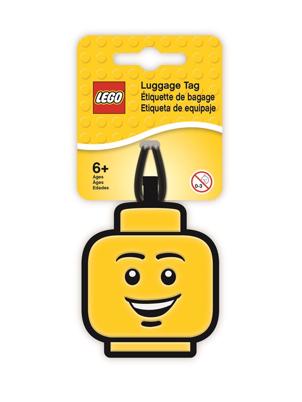 Euromic LEGO Classic Bag Tag/Luggage tag ICONIC BOY FACE packed on printed card
