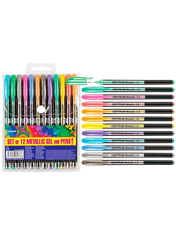 CENTRUM Metallic Gel Pen 12 ass.