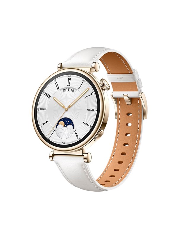 Huawei Watch GT4 41mm - Hvitt skinn