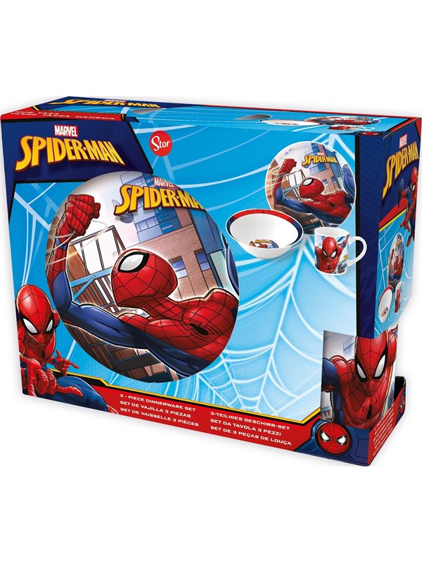 Euromic SPIDERMAN 3-pcs. ceramic dining set -plate/bowl/mug