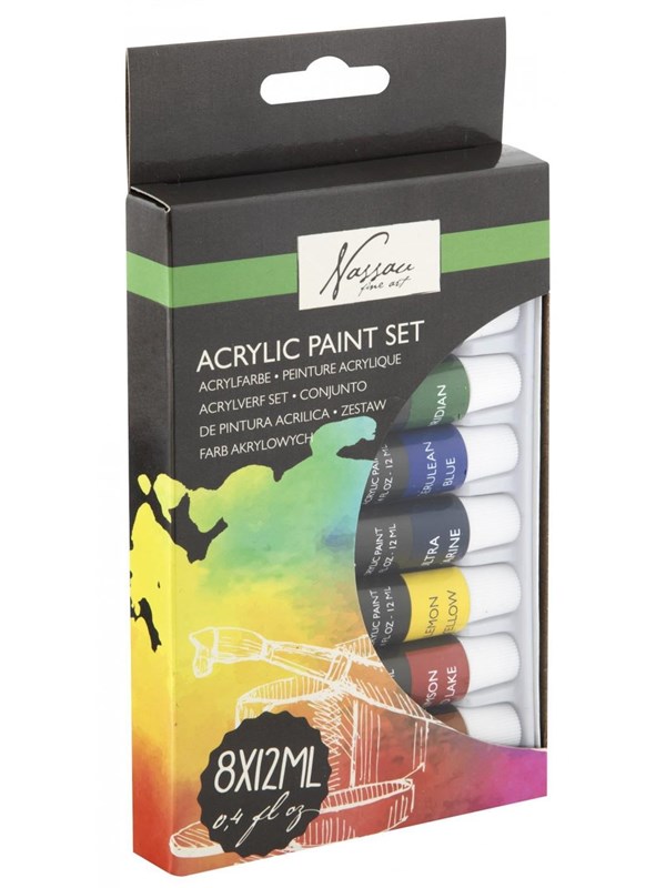 Creative Craft Group Acrylic paint 8 tubes 12ml in gift box