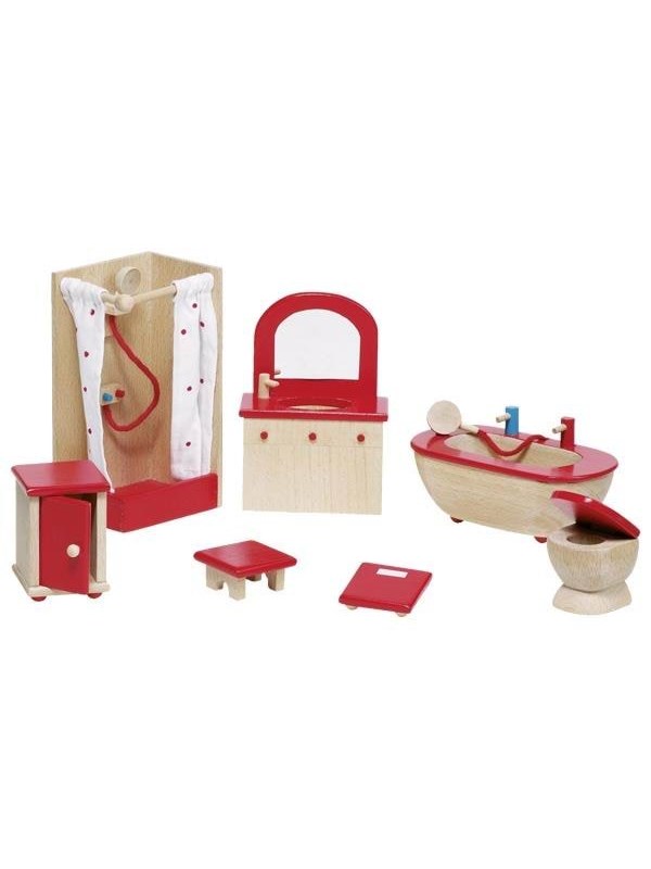 Goki - Dollhouse Furniture Bathroom