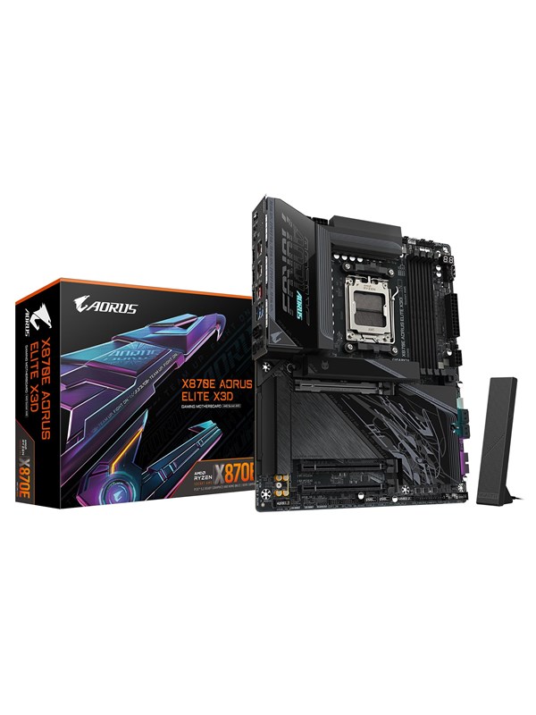 GIGABYTE X870E AORUS ELITE X3D Hovedkort - AMD X870E - AMD AM5 socket - DDR5 RAM - ATX