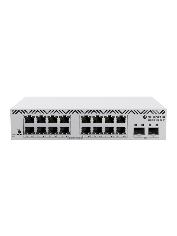 MikroTik CSS318-16G-2S+IN - switch - 18 ports - smart - rack-mountable