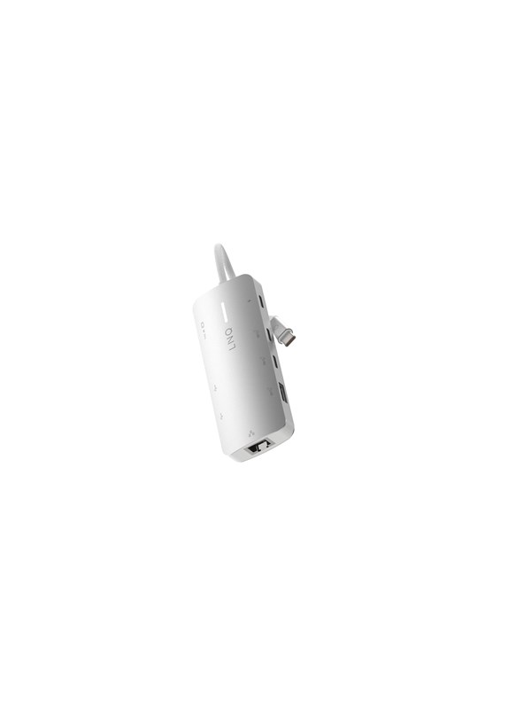 LINQ 8in1 8K PRO 140W USB-C Multiport Hub | Space Grey-White