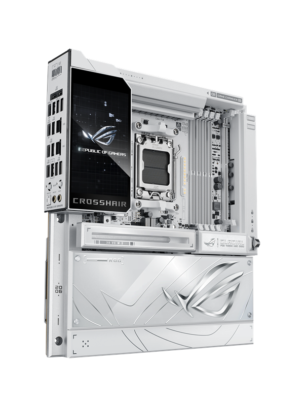 ASUS ROG CROSSHAIR X870E GLACIAL Hovedkort - AMD X870E - AMD AM5 socket - DDR5 RAM - Extended ATX