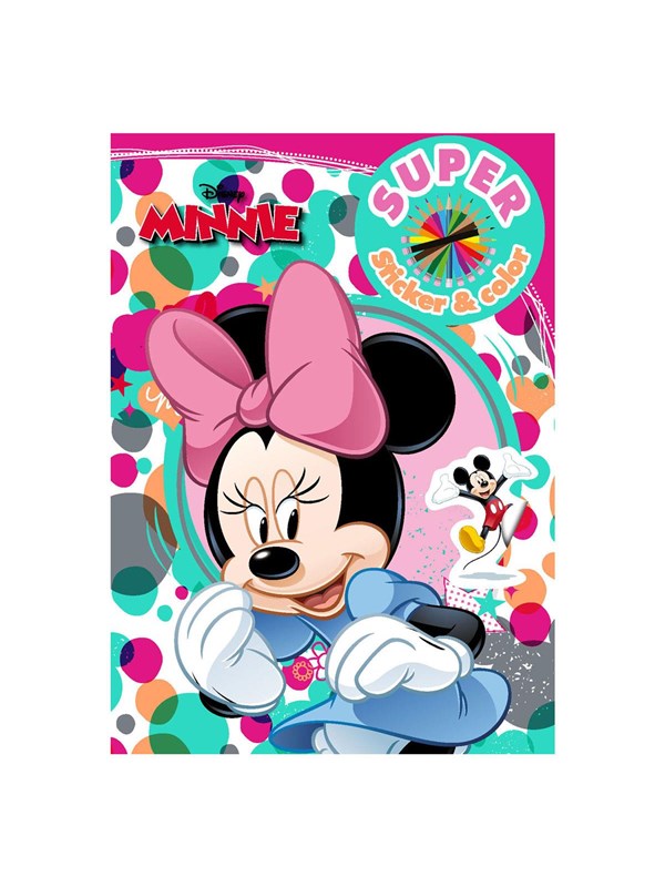 Boek Specials Nederland BV Minnie Mouse Super Sticker & Color Coloring Book