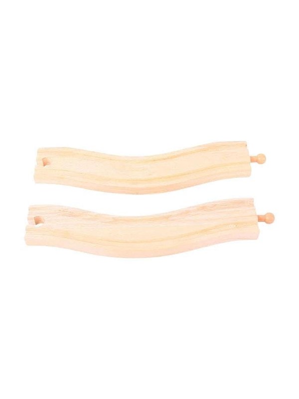 Bigjigs Wooden Rails - Curved Rails - 2 pcs.