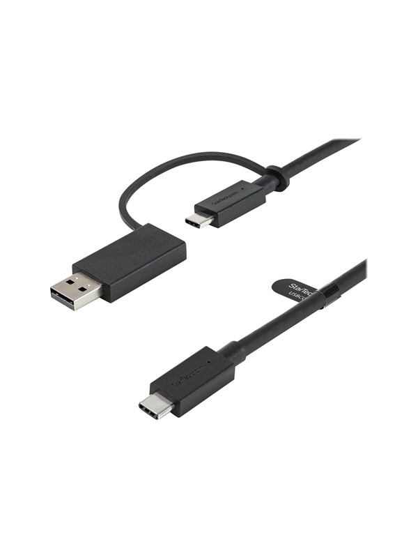 StarTech.com  USB C Cable USB-A Adapter Dongle Hybrid 2-in-1 USB C Cable 1m