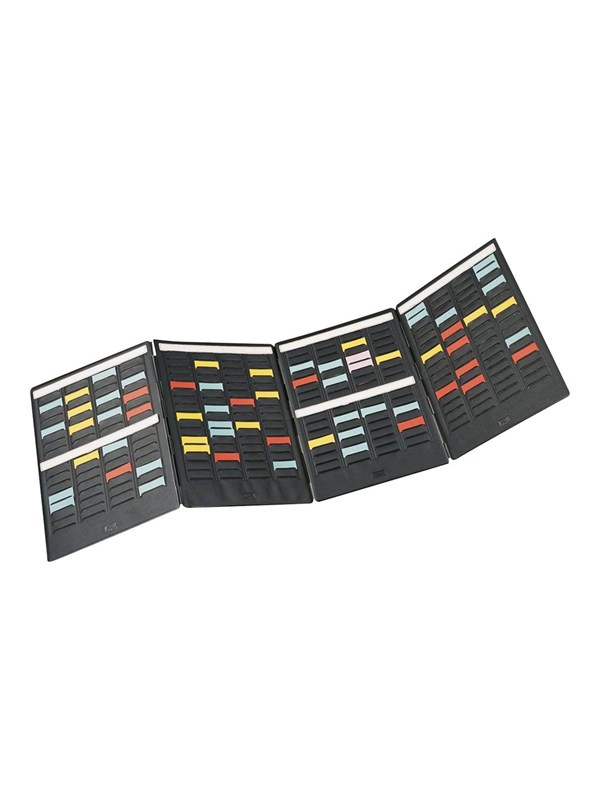 Nobo Mini - card planner board - 16 slots x 3 columns - black