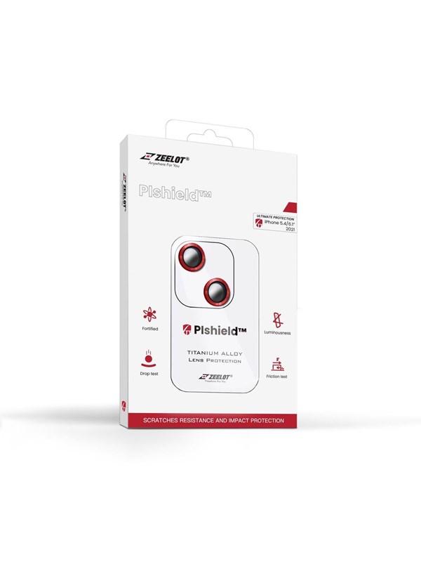 Zeelot Apple iPhone 13mini/13 Pishield Series Titanium Alloy Lens Protector - Passion Red