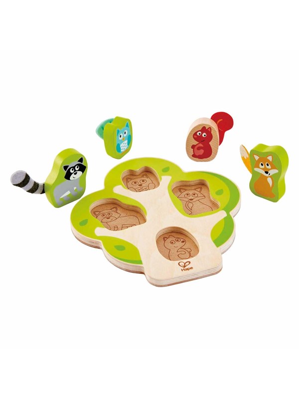 Hape Who's in the Tree Shape Puzzle - 5pcs.