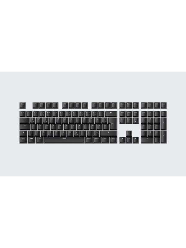 Wooting PBT ISO Keycaps - Just Black - Tastehetter - Tysk - Svart