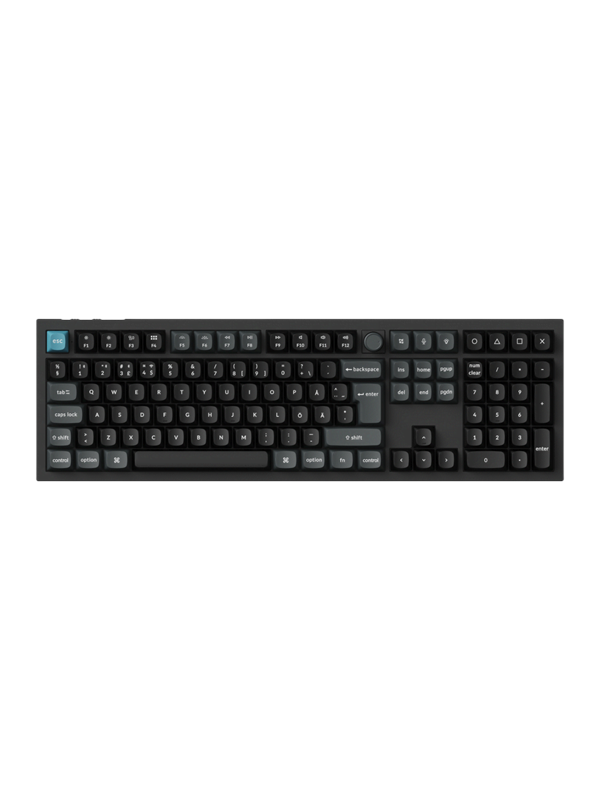Keychron Q6 Ultra 100% 8K Wireless Tri-Mode - POM Red - Gamingtastatur - Nordisk - Svart
