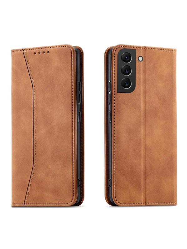Hurtel Magnet Fancy Case for Samsung Galaxy S23+ Flip Cover Wallet Stand Brown