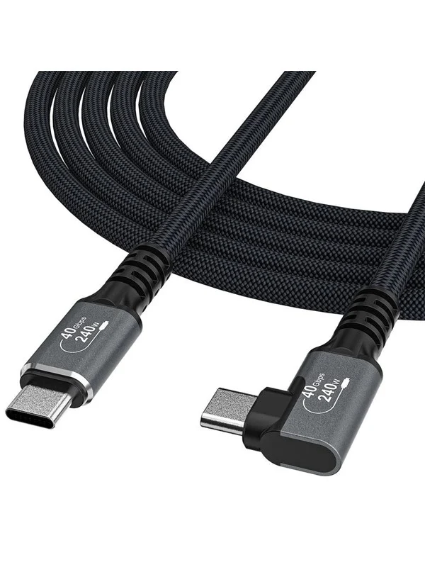 Wozinsky  WPS2-UY41S USB-C Thunderbolt 4 240W 2m Angle Cable - Black