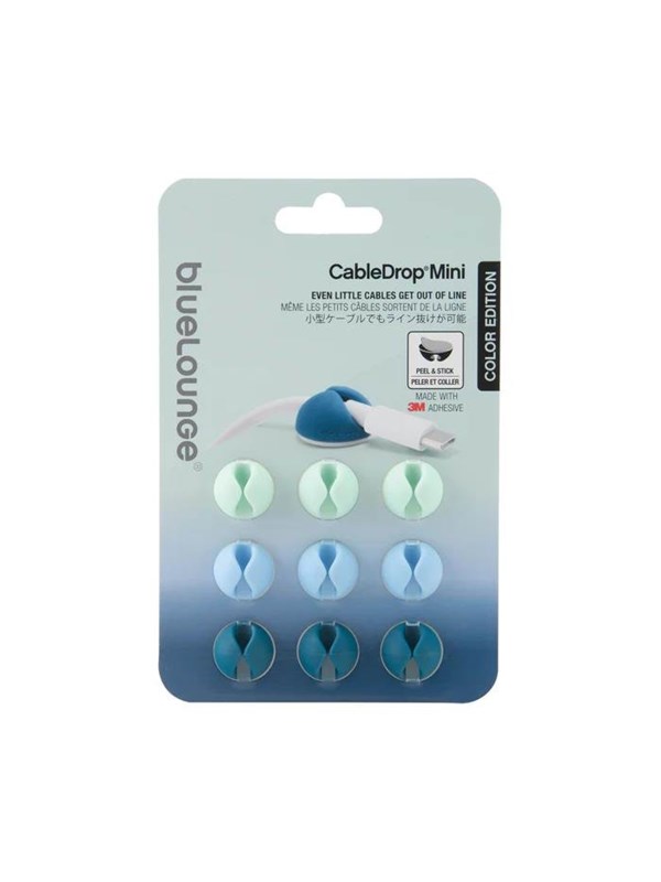 Bluelounge Design CableDrop mini - Blue - 9-pack