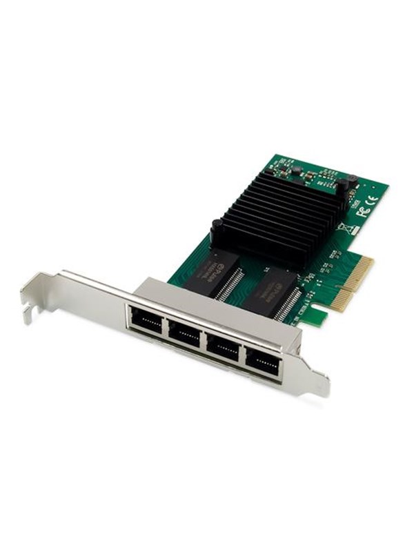 DIGITUS - network adapter - PCIe 2.1 - Gigabit Ethernet x 4