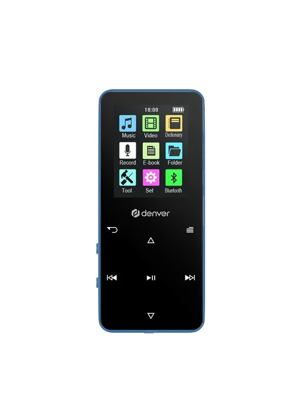 DENVER MP-1830BU BLUE - MP4 media player with built-in bluetooth and rechargeable battery - MP3-spiller 4 GB