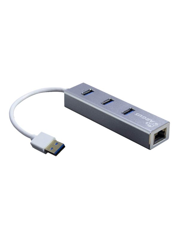 Inter-Tech Argus IT-310-S USB-hub - 3 porter - Sølv