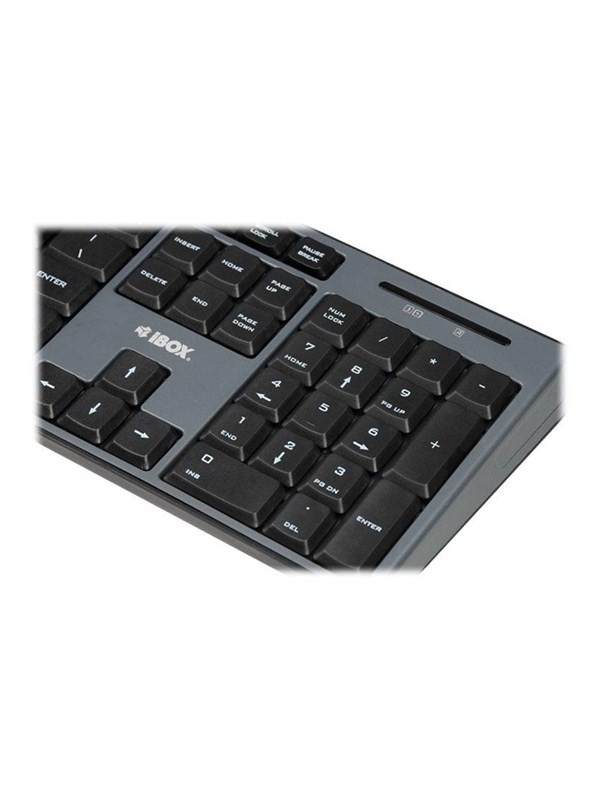 iBOX Desktop Kit Pro - keyboard and mouse set - black - Tastatur & Mussett - Svart