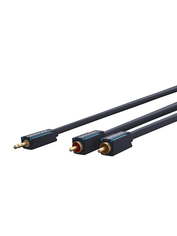 ClickTronic MiniJack - 2xRCA Cas. - 1m