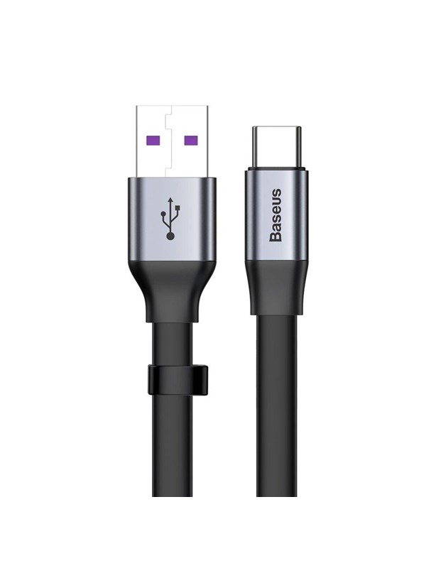 Baseus Simple flat cable USB cable / USB Type C SuperCharge 5A 40W Quick Charge 3.0 QC 3.0 23cm gray (CATMBJ-BG1)