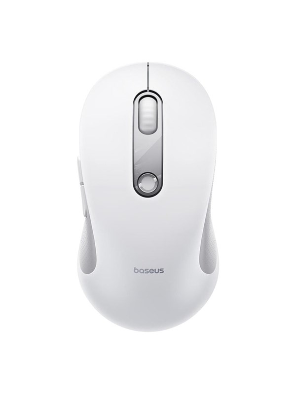 Baseus F02 Wireless Ergonomic Bluetooth Mouse - White - Hvit