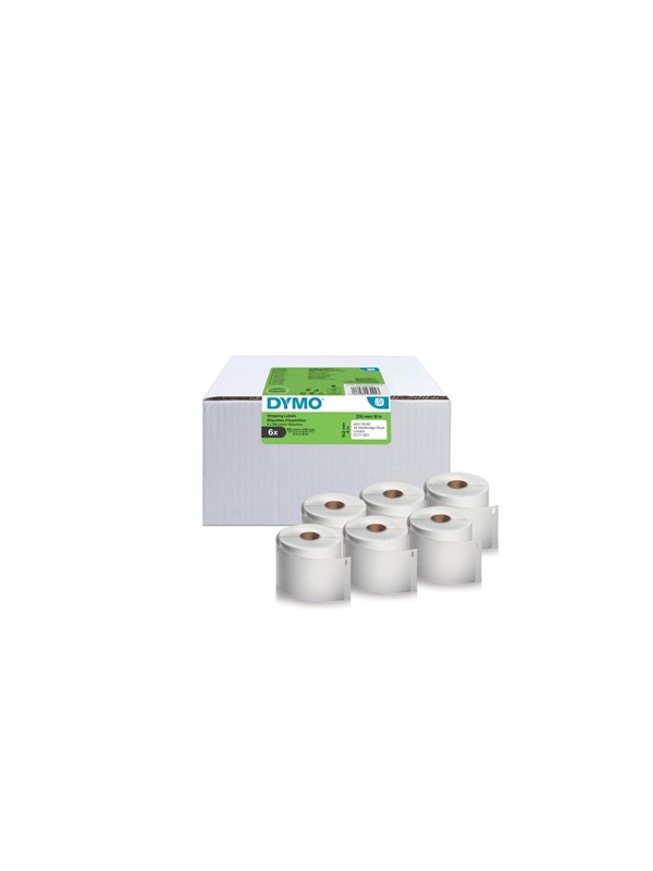 DYMO LabelWriter-fraktetiketter | 102 mm x 210 mm | 6 ruller med 140 etiketter (antall 840)