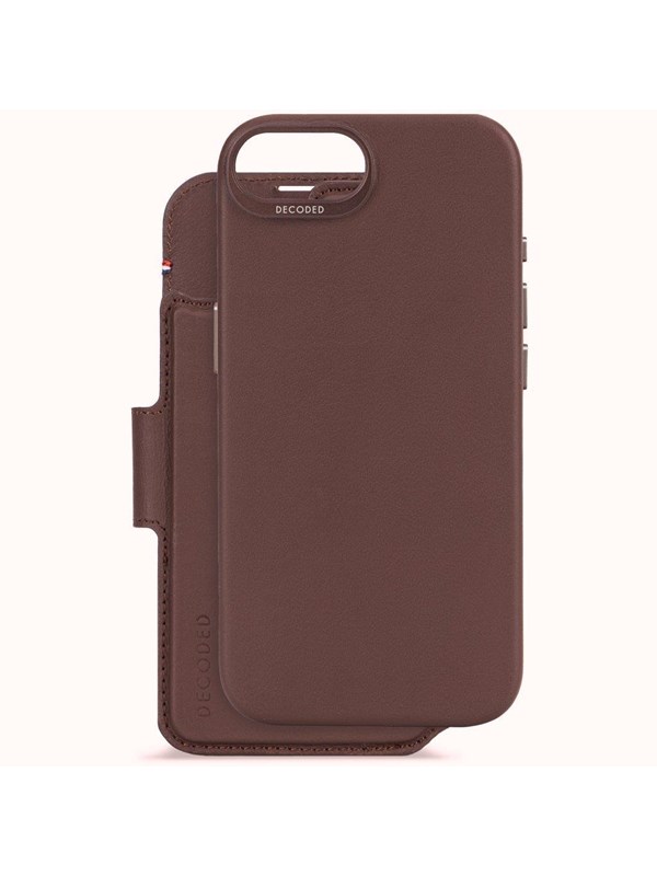 Decoded Detachable Wallet for iPhone 16e - Chocolate Brown