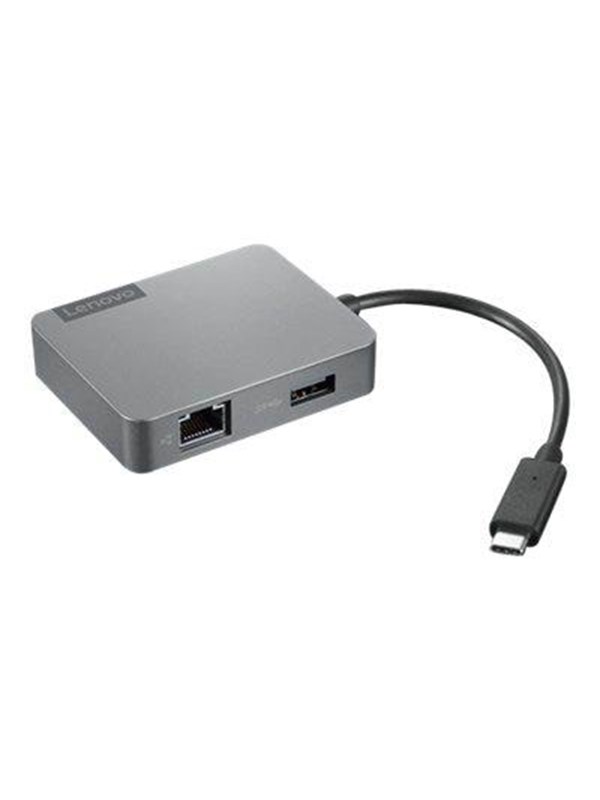 Lenovo USB-C Travel Gen2 - hub USB-hub - Grå