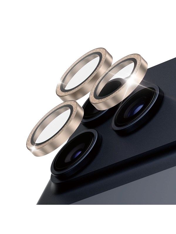 PanzerGlass Hoops® Glitter Gold Camera Lens Protector iPhone 17 Pro | iPhone 17 Pro Max | iPhone 16 Pro | 16 Pro Max