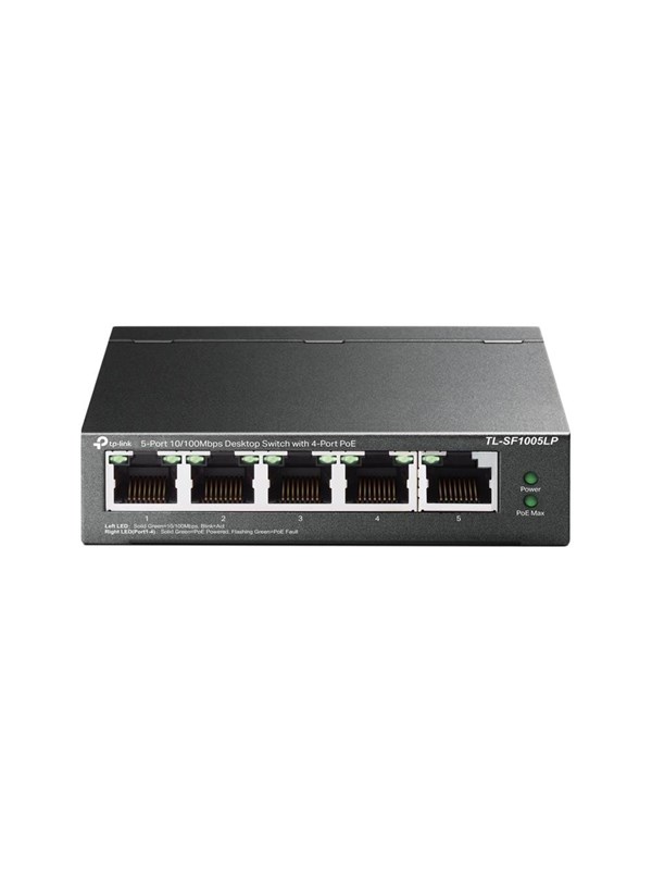 TP-Link TL-SF1005LP 5-Port 10/100Mbps Desktop PoE Switch with 4-Port PoE (41W)