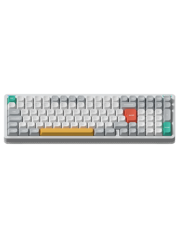 NuPhy Halo96 V2 Ionic White - Lemon - Gamingtastatur - Nordisk - Hvit
