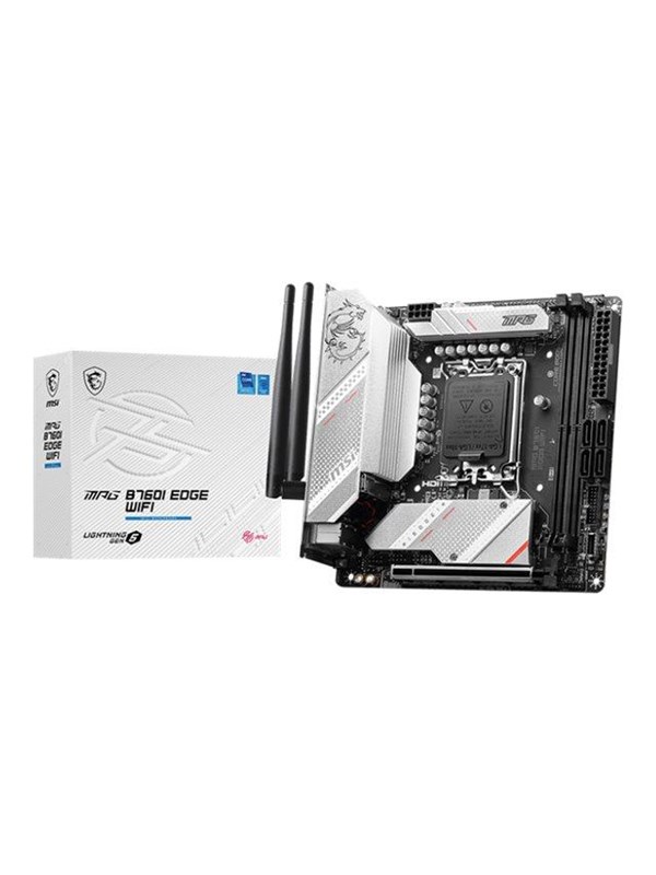 MSI MPG B760I EDGE WIFI Hovedkort - Intel B760 - Intel LGA1700 socket - DDR5 RAM - Mini-ITX