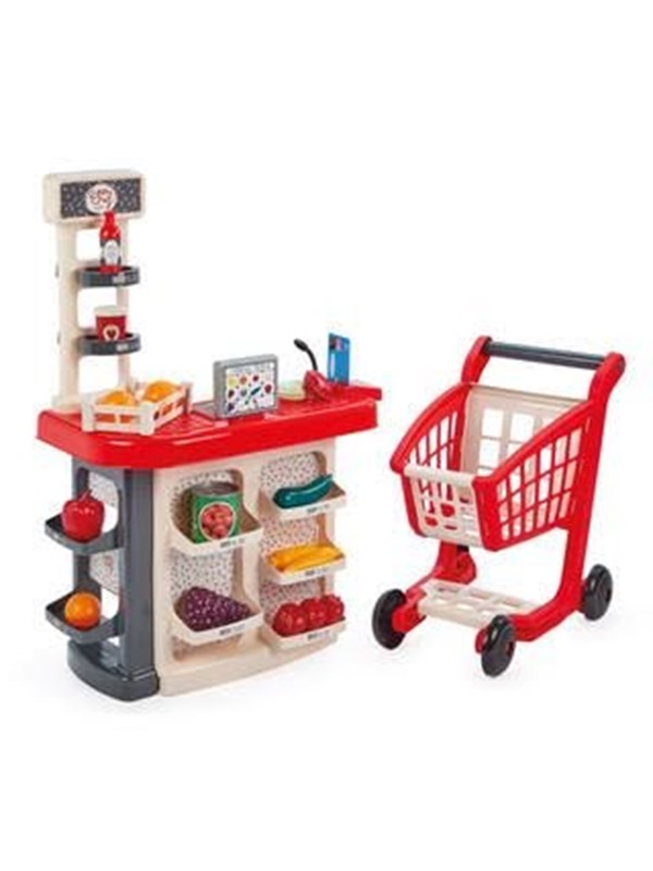 Ecoiffier Grocery counter + Trolley