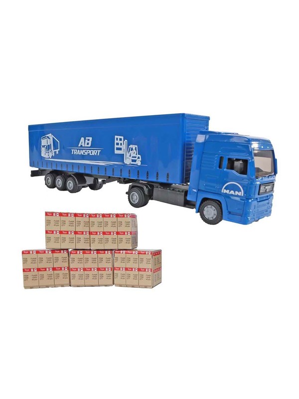 Kids Globe Man Truck with Trailer 30cm