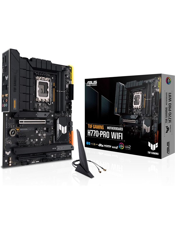 ASUS TUF GAMING H770-PRO WIFI Hovedkort - Intel H770 - Intel LGA1700 socket - DDR5 RAM - ATX