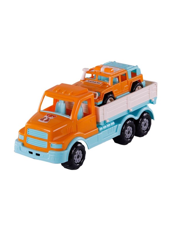 Cavallino Toys - XL Torpedo Truck with Survival Jeep Orange 44.5cm
